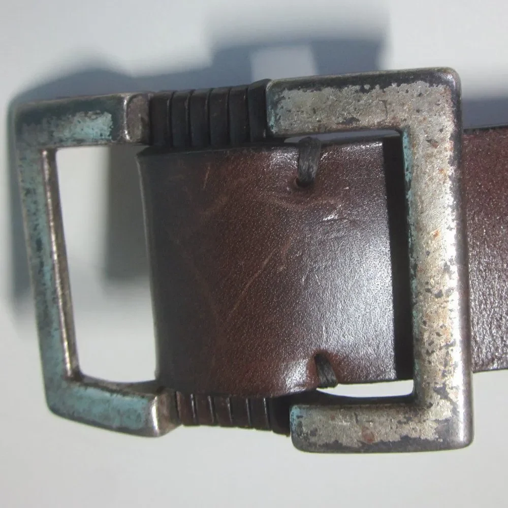 Vintage Belt The Limited Rustic Brown Leather Strap Womens Size M 30-34
